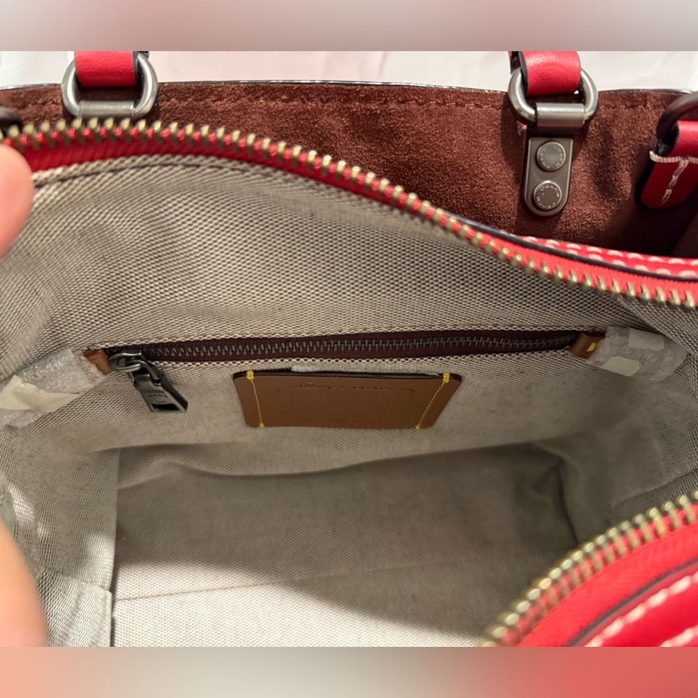 Coach Disney Rogue 25 with Minnie Mouse Patches in Pewter Hardware/1941 Red - Picture 9 of 11